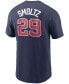 Фото #2 товара Men's John Smoltz Navy Atlanta Braves Cooperstown Collection Name Number T-shirt
