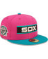 Фото #1 товара Men's Pink, Green Chicago White Sox Cooperstown Collection Comiskey Park Passion Forest 59FIFTY Fitted Hat