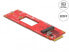 Фото #8 товара Шнур PCI-E 4.0 Delock 63797, красный, длина 31 мм, ширина 111 мм