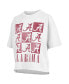 ფოტო #1 პროდუქტის Women's White Distressed Alabama Crimson Tide Motley Crew Andy Waist Length Oversized T-shirt