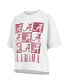 Фото #1 товара Women's White Distressed Alabama Crimson Tide Motley Crew Andy Waist Length Oversized T-shirt