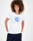 Фото #1 товара Women's Floral Logo Graphic T-Shirt