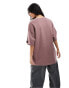 Nike mini swoosh boyfriend t-shirt in purple- PURPLE lila, XS - фото #3