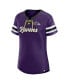 Women's Purple Baltimore Ravens Plus Size Original State Lace-Up T-shirt