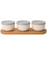 Leo Collection 6-Pc. Covered Bowl Set with Bamboo Tray
