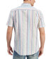 Фото #2 товара Men's Lucky Striped Short-Sleeve Seersucker Shirt, Created for Macy's