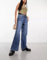 Фото #7 товара ASOS DESIGN wide leg dad jean in dark blue