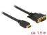 Фото #2 товара Delock 85653 - 1.5 m - HDMI Type A (Standard) - DVI - Male - Male - Straight