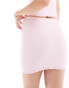 ASOS DESIGN seamless sculpting lettuce edge mini skirt co-ord in light pink Розовый, M - EU 40-42 - фото #5