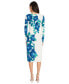 Фото #2 товара Women's Floral Long-Sleeve Midi Dress