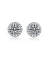 Фото #1 товара Cubic Zirconia Sterling Silver Round Stud Earrings