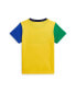 ფოტო #2 პროდუქტის Toddler and Little Boys Color-Blocked Logo Cotton Jersey T-shirt