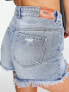 Фото #3 товара Only Pacy high waisted ripped denim shorts in light blue