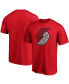 Фото #1 товара Men's Red Portland Trail Blazers Primary Team Logo T-shirt