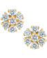 ფოტო #2 პროდუქტის Diamond Starburst Cluster Stud Earrings (1/3 ct. t.w.) in 14k Gold