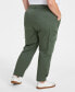 Trendy Plus Size Tapered Ankle-Length Cargo Pants, Created for Macy's