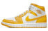 Фото #2 товара Jordan Air Jordan 1 mid 轻便 中帮 复古篮球鞋 女款 白黄 / Кроссовки Jordan Air Jordan 1 Mid BQ6472-117