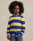 Фото #2 товара Toddler and Little Boys Striped Cable-Knit Cotton Sweater