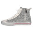 Фото #3 товара Vintage Havana Alive Glitter High Top Womens Silver Sneakers Casual Shoes ALIVE