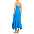 Фото #3 товара Aqua Asymmetric Flounce Cocktail Dress in Blue Size 8
