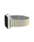 ფოტო #3 პროდუქტის Women's Two-Tone Stainless Steel Ribbed Bracelet designed for 42/44/45/Ultra/Ultra 2 Apple Watch