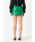 ფოტო #3 პროდუქტის Women's Leather Front Slits Skort