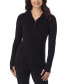 ფოტო #1 პროდუქტის Petite Fleecewear Half-Zip Hooded Top