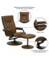 Фото #8 товара Contemporary Multi-Position Recliner & Ottoman W/ Wrapped Base