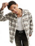 Liquor N Poker zip through check flannel shirt in multi