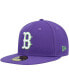 Men's Purple Boston Red Sox Lime Side Patch 59FIFTY Fitted Hat