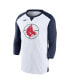 Men's White, Navy Boston Red Sox Rewind 3/4-Sleeve T-shirt