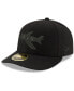 ფოტო #1 პროდუქტის Men's Black New York Jets Alternate Logo Black on Black Low Profile 59FIFTY II Fitted Hat