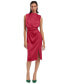 Women's Mock-Neck Sleeveless Midi Dress