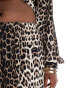 Extro & Vert Plus plisse trousers in leopard print co-ord