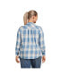 ფოტო #3 პროდუქტის Plus Size Flannel Boyfriend Fit Long Sleeve Shirt
