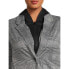 No Boundaries Juniors Plus Size Hooded Blazer Women's 1X Gray & Black Plaid