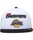 Фото #4 товара Men's White and Black Los Angeles Lakers 2000 NBA Finals Champions Snapback Hat