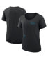 ფოტო #1 პროდუქტის Women's Black Miami Marlins Authentic Collection Performance Scoop Neck T-shirt