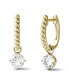 ფოტო #3 პროდუქტის Moissanite Beaded Drop Earrings 1 ct. t.w. Diamond Equivalent in 14k Gold