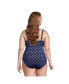Фото #3 товара Women's Plus Size V-Neck Wrap Wireless Tankini Swimsuit Top