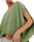 ფოტო #3 პროდუქტის Women's Angel Cotton Handkerchief-Hem T-Shirt