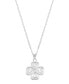 Фото #1 товара Adjustable Clear Crystal Heart Clover Necklace