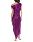 Фото #2 товара The Sei Asymmetrical Silk Maxi Dress Women's Purple 0