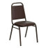 Фото #4 товара Hercules Series Trapezoidal Back Stacking Banquet Chair In Brown Vinyl - Copper Vein Frame