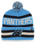 Фото #3 товара Men's Blue Carolina Panthers Bering Cuffed Knit Hat with Pom