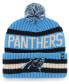 ფოტო #3 პროდუქტის Men's Blue Carolina Panthers Bering Cuffed Knit Hat with Pom