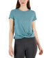 Women's Twist-Front Performance T-Shirt, Created for Macy's