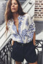Фото #1 товара Рубашка с цветочным принтом в греческом стиле ZARA