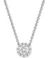 ფოტო #1 პროდუქტის Certified Diamond Halo Pendant Necklace (1/2 ct. t.w.) in 14k White Gold Featuring Diamonds from De Beers Code of Origin, Created for Macy's