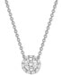 Certified Diamond Halo Pendant Necklace (1/2 ct. t.w.) in 14k White Gold Featuring Diamonds from De Beers Code of Origin, Created for Macy's